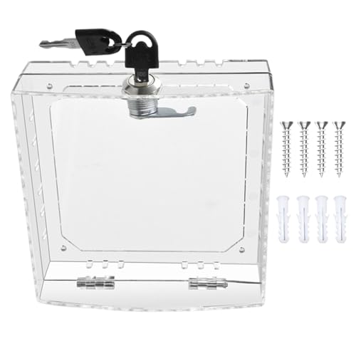 Duroecsain Thermostat-Verriegelungsdosenabdeckung, transparenter Thermostatdeckel - Transparente Schutzabdeckung für Thermostat mit Schloss | Verriegelungsbox für Duroecsain Thermostat-Verriegelungsdosenabdeckung, transparenter Thermostatdeckel - Transparente Schutzabdeckung für Thermostat mit Schloss | Verriegelungsbox für von Duroecsain