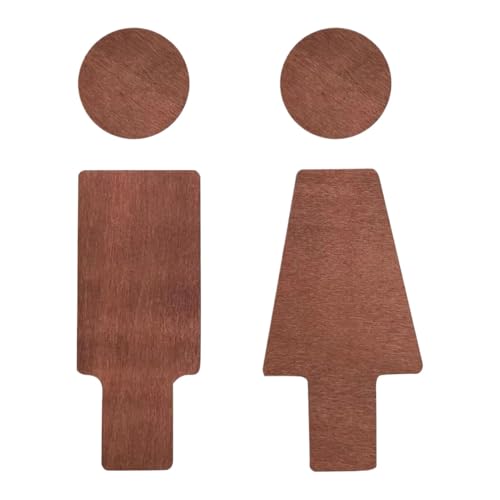Duroecsain Toilettenschild aus Holz, Badschilder aus Holz, Badschilder für Badezimmer, WC-Schild selbstklebend | Hinweisschild für Toiletten, Türschilder Duroecsain Toilettenschild aus Holz, Badschilder aus Holz, Badschilder für Badezimmer, WC-Schild selbstklebend | Hinweisschild für Toiletten, Türschilder von Duroecsain