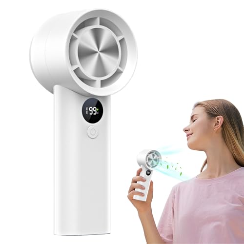 Duroecsain Tragbarer Handventilator | Akkubetrieben Kompakt Klimatisierung Tragbar | Digitaldisplay Jugendliche Erwachsene & Duroecsain Tragbarer Handventilator | Akkubetrieben Kompakt Klimatisierung Tragbar | Digitaldisplay Jugendliche Erwachsene & von Duroecsain