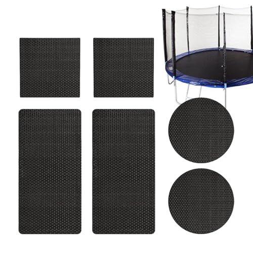 Duroecsain Trampolin Reparaturset Sprungtuch, 6 Stück Trampolin Flicken Reparatur Set Nylon Reparatur Patches Selbstklebende Nylon Patches wasserdichte Reparatur Patches von Duroecsain