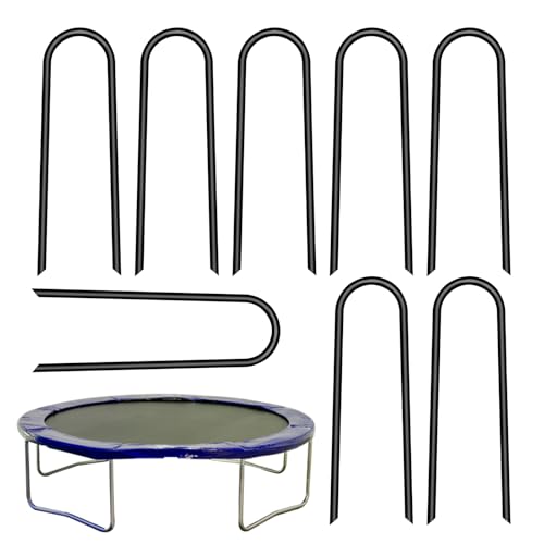 Duroecsain U Stakes Trampolin, für den Boden | Metalllandschaftsnagel, gemahlenes Lager aus Metall in Form von schwerem Metall für Trampolin-Zaun-Gartenzelt, 8 Stück von Duroecsain