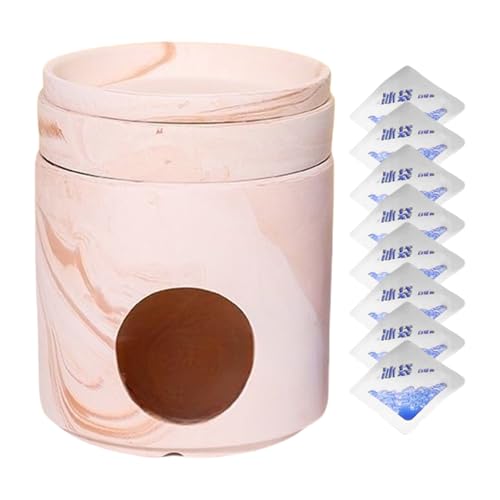 Duroecsain Versteck für Hamster – Kühlhaus – Kühlraum mit acht Eispackungen zum Verstecken, Reisen, Spielen und Ausruhen – geeignet für Chinchillas, Rennmäuse und Kaninchen von Duroecsain