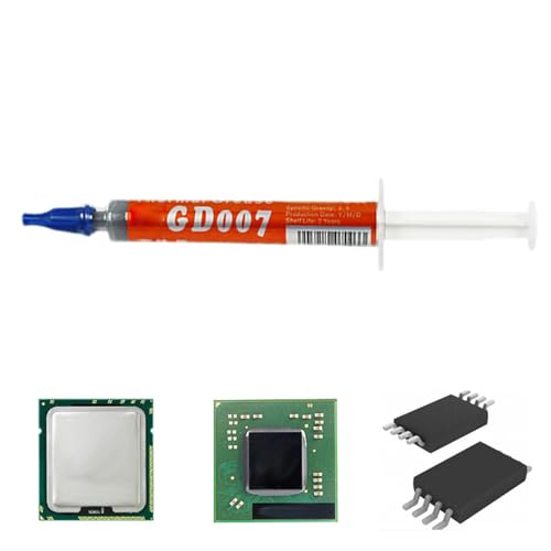 Duroecsain Wärmeleitpaste für Kühlkörper, leitfähige Silikonspritze für CPU-Komponenten, Computer, Drucker, elektronische Kühlung für Zuhause, Männer, Frauen Duroecsain Wärmeleitpaste für Kühlkörper, leitfähige Silikonspritze für CPU-Komponenten, Computer, Drucker, elektronische Kühlung für Zuhause, Männer, Frauen von Duroecsain