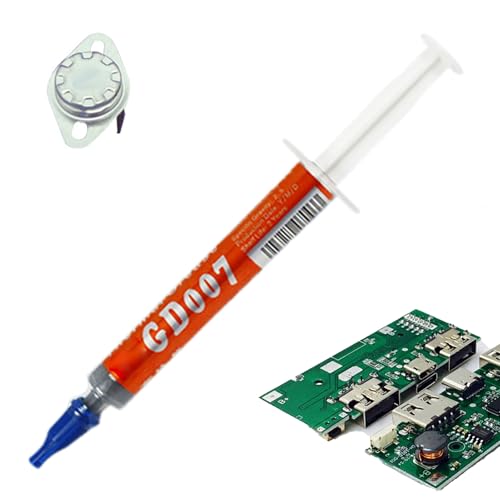 Duroecsain Wärmeleitpaste für Kühlkörper | Wärmeleitpaste, leitfähiges Fett in Silikonspritze für elektronische Komponenten, CPU und Drucker von Duroecsain