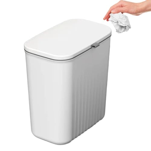 Duroecsain Wandabfalleimer, Abfalleimer zur Wandmontage, Dustbin für Müll – unbequemer Mülleimer mit Deckel für Küchenkompost, für Theke unter der Vertiefung des Badezimmers Duroecsain Wandabfalleimer, Abfalleimer zur Wandmontage, Dustbin für Müll – unbequemer Mülleimer mit Deckel für Küchenkompost, für Theke unter der Vertiefung des Badezimmers von Duroecsain