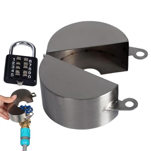 Duroecsain Wasserhahnschloss, Wasserhahnschlösser für den Außenbereich | Wasserhahn-Abdeckung für den Außenbereich, robust und sicher | Sicheres Schloss für Wasserventil von Duroecsain