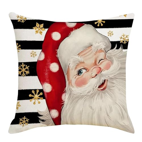 Duroecsain Weihnachten Rentier-Kissenbezug, Weihnachtskissenbezug, weicher Kissenbezug für Weihnachtskissen, Kissenbezug mit Reißverschluss, Schneemann, Vater Duroecsain Weihnachten Rentier-Kissenbezug, Weihnachtskissenbezug, weicher Kissenbezug für Weihnachtskissen, Kissenbezug mit Reißverschluss, Schneemann, Vater von Duroecsain