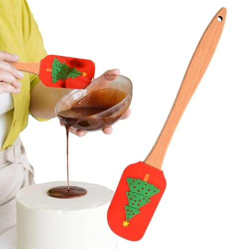 Duroecsain Weihnachtsspatel in Schneemann-Form, Silikon-Spachtel, Weihnachtsspatel mit Holzgriff, Sahne-Spatel mit Silikonkopf | Deko-Spatel, niedlicher Pfannenschaber Duroecsain Weihnachtsspatel in Schneemann-Form, Silikon-Spachtel, Weihnachtsspatel mit Holzgriff, Sahne-Spatel mit Silikonkopf | Deko-Spatel, niedlicher Pfannenschaber von Duroecsain