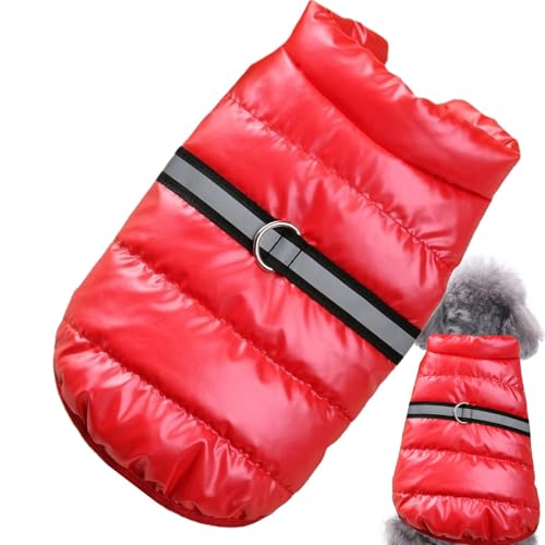 Duroecsain Winterjacke für kleine Hunde, Wintermantel für kleine Hunde, warme reflektierende Hundejacke mit integriertem Geschirrloch, Jacke für Welpen für kalten Winter, Schneeweste Duroecsain Winterjacke für kleine Hunde, Wintermantel für kleine Hunde, warme reflektierende Hundejacke mit integriertem Geschirrloch, Jacke für Welpen für kalten Winter, Schneeweste von Duroecsain