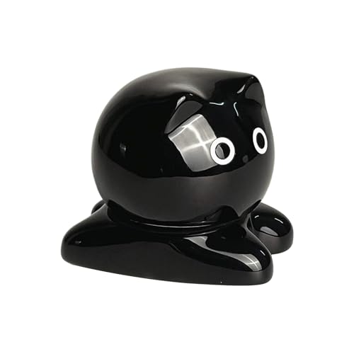 Duroecsain Zahnspender, Katze, Cartoon, Figur Katze aus Keramik für Zähne, Wattestäbchen und Zahnseide, Küche, BBQ von Duroecsain