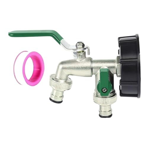 Duroecsain Zapfhahn Verteiler 2-Wege | Wasserhahn Adapter Mit Absperrventilen - Metall-Zinklegierung Außenzapfhahn Für Garten Gewächshaus Auto Waschen Duroecsain Zapfhahn Verteiler 2-Wege | Wasserhahn Adapter Mit Absperrventilen - Metall-Zinklegierung Außenzapfhahn Für Garten Gewächshaus Auto Waschen von Duroecsain