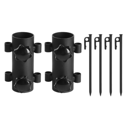 Duroecsain Zeltbefestigung, tragbar, für Zeltstangen im Freien, tragbare Halterung für Außenstange, für Camping und Wandern von Duroecsain