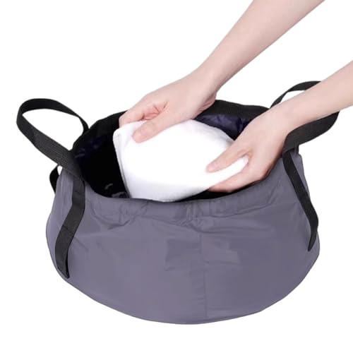 Faltbarer Eimer | Leichter Wäschebehälter | 8,5 Liter faltbarer Teich leicht mit einem Griff für Angeln, Camping, , Baden, Küche und Reisen Faltbarer Eimer | Leichter Wäschebehälter | 8,5 Liter faltbarer Teich leicht mit einem Griff für Angeln, Camping, , Baden, Küche und Reisen von Duroecsain