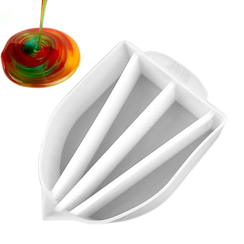 Farbbecher | Silikonmischbecher mit 4 Kanälen - Wiederverwendbares Zubehör für Flüssigfarbe, Formenbau, Gießen, Zeichnen, Harzkunst, Werkstätten und Farbbecher | Silikonmischbecher mit 4 Kanälen - Wiederverwendbares Zubehör für Flüssigfarbe, Formenbau, Gießen, Zeichnen, Harzkunst, Werkstätten und von Duroecsain