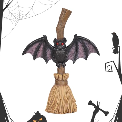 Halloween Desktop-Dekoration, Halloween-Dekoration mit Besen- und Fledermaus-Design, Mittelstücke, Statuetten für Büro, Eingang, Haus, Garten, Innenbereich, Halloween Desktop-Dekoration, Halloween-Dekoration mit Besen- und Fledermaus-Design, Mittelstücke, Statuetten für Büro, Eingang, Haus, Garten, Innenbereich, von Duroecsain