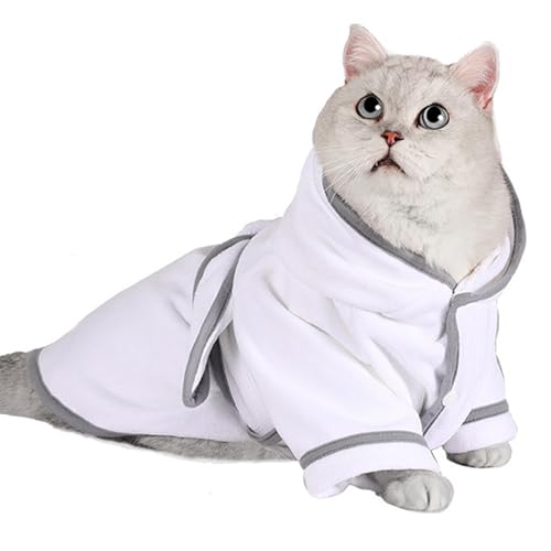 Hunderobes Nach Dem Baden | Kapuzen Absorbierender Mantel Für Katzen - Schnelltrocknender Bademantel Für Kalte Wetter Dusche Hunde Pool Katzen Badezimmer Pflege von Duroecsain