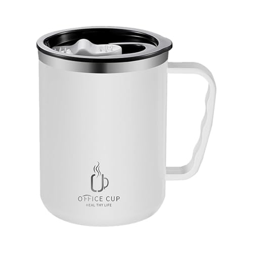 Kaffeebecher, 500 ml, Reise-Kaffeetasse, isolierter Deckel, auslaufsicherer Deckel, Thermoflasche aus Edelstahl, Thermobecher, luftdicht, wiederverwendbar von Duroecsain