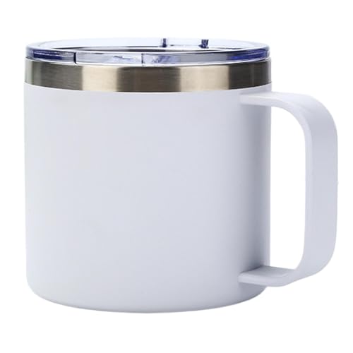 Kaffeetasse mit Deckel, tragbare Tassen für unterwegs | Stapelbarer Kaffeebecher aus Edelstahl | 300 ml doppelwandige Kaffeetasse mit Deckel inkl Kaffeetasse mit Deckel, tragbare Tassen für unterwegs | Stapelbarer Kaffeebecher aus Edelstahl | 300 ml doppelwandige Kaffeetasse mit Deckel inkl von Duroecsain