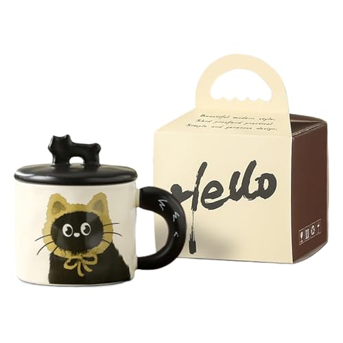 Keramik-Paar-Tasse, süße Keramik-Katzentasse | Niedliche Katzenkaffeetasse | Mehrzweck-Wasserbecher für Milch, Heißgetränke, Kaffee und Tee Keramik-Paar-Tasse, süße Keramik-Katzentasse | Niedliche Katzenkaffeetasse | Mehrzweck-Wasserbecher für Milch, Heißgetränke, Kaffee und Tee von Duroecsain