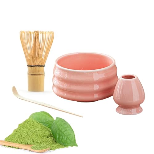 Matcha-Schneebesen und Löffel-Set, Matcha-Set aus Keramik, Matcha Matcha-Set, natürliches Matcha-Teeservice | Robustes professionelles Matcha-Set für Familienfreunde, Kollegen, Zuhause, von Duroecsain