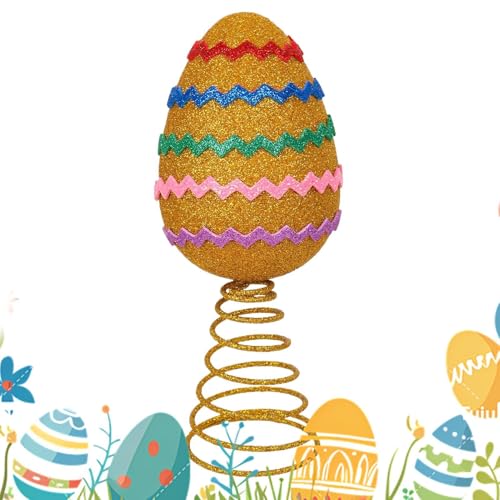 Oster-Topper, Frühlings-Oster-Ornament | Glitzernder Ostereierbaum-Topper – Urlaubsdekor mit Spulenfrühlingsstecklingen für Weihnachten, Partys Oster-Topper, Frühlings-Oster-Ornament | Glitzernder Ostereierbaum-Topper – Urlaubsdekor mit Spulenfrühlingsstecklingen für Weihnachten, Partys von Duroecsain