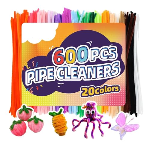 Pfeifenreiniger aus Chenille, Kunstbedarf mit Chenillehaaren, kreatives Spielzeug für Kinder, zur Dekoration von Projekten, Festivals, zu Hause, und Mädchen Pfeifenreiniger aus Chenille, Kunstbedarf mit Chenillehaaren, kreatives Spielzeug für Kinder, zur Dekoration von Projekten, Festivals, zu Hause, und Mädchen von Duroecsain