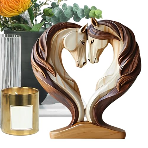 Pferdedekoration für Zuhause, aus Holz, für Schreibtisch, Tierfigur, Umarmung, Gasthaus, Regal für Esszimmer, Tisch, Wohnzimmer, Arbeit, Eingang, Vitrine, Andenken Pferdedekoration für Zuhause, aus Holz, für Schreibtisch, Tierfigur, Umarmung, Gasthaus, Regal für Esszimmer, Tisch, Wohnzimmer, Arbeit, Eingang, Vitrine, Andenken von Duroecsain
