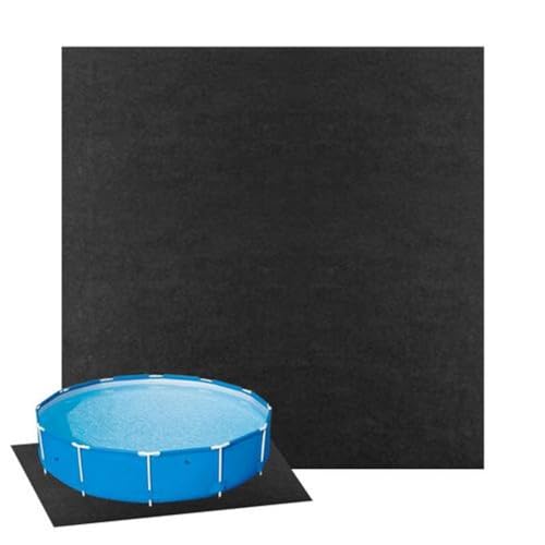 Quadratisch Pool Bodenplane Poolunterlage Rutschfest Poolmatte Pool Bodenschutzmatte aus Filz Pool Ground Cloth Pool Bodenmatte Bodenfolien für Schwimmbecken 4 x 4 m von Duroecsain