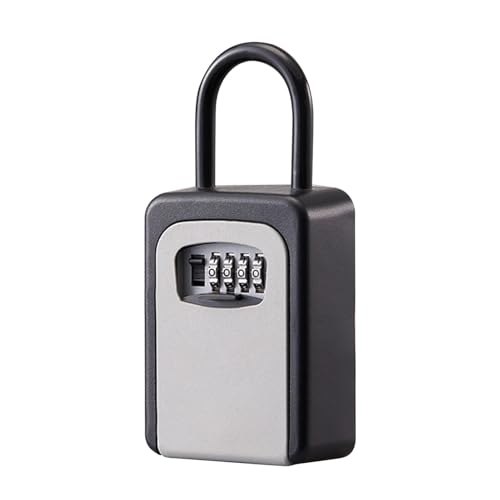 Schlüsselschloss mit Code, Schlüsselsperre für den Außenbereich, tragbares Zahlenschloss, Sicherheitsbox mit zurücksetzbarem Code für Outdoor, Haushalt von Duroecsain
