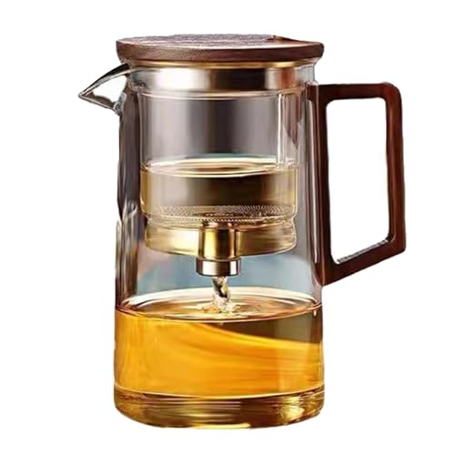 Teefilter aus Glas, mit Sieb | Teekessel mit Wasserabscheider, aus Glas, ergonomische mit Holzgriff, Spülmaschine, Magische für Tee Teefilter aus Glas, mit Sieb | Teekessel mit Wasserabscheider, aus Glas, ergonomische mit Holzgriff, Spülmaschine, Magische für Tee von Duroecsain