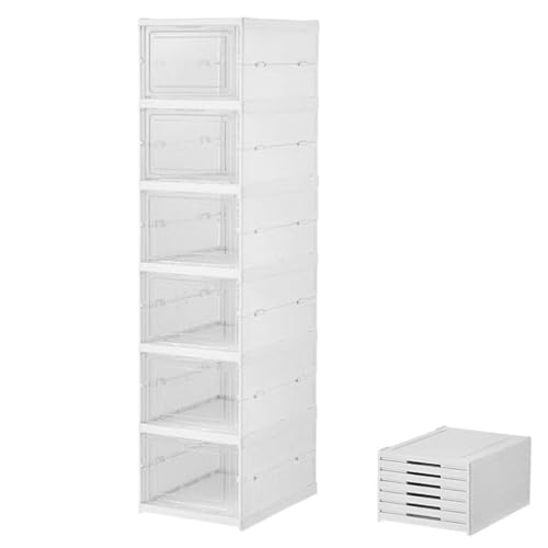 | stapelbares mit Tablett | transparente Aufbewahrungsbox faltbar und stapelbar für Eingangsbereich, Sportschuhe, Haus, Stiefel, Schlafzimmer und Büro | stapelbares mit Tablett | transparente Aufbewahrungsbox faltbar und stapelbar für Eingangsbereich, Sportschuhe, Haus, Stiefel, Schlafzimmer und Büro von Duroecsain