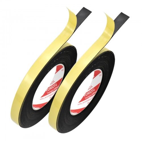 2 Rollen Dichtungsband Selbstklebend, 10m (L) x 15mm(B) x1mm(D) Dichtungsband Selbstklebendes für Türen Fenster, Moosgummi Dichtband, Anti-Kollision/Schalldichter/Wasserdichter von Duronge