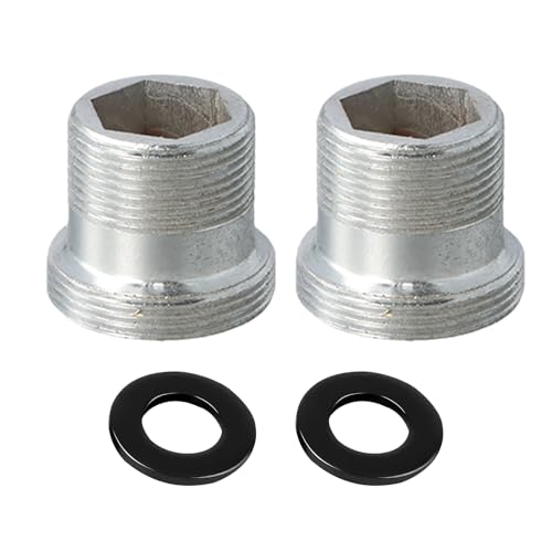 2 Stück Wasserhahn Adapter, Wasserhahn Adapter M18 Auf M22, Wasseranschluss Adapter, Messing Gewindeadapter für Außengewinde, Geeignet für Küchenarmaturbelüfter, Gartenschlauch von Duronge