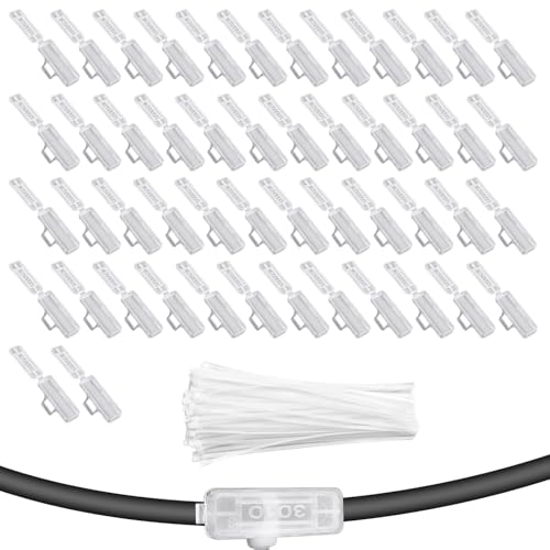 50 Stück Kabeletiketten, Wasserdichte Kabeletiketten Erkennungsbox mit 100 pcs Nylon Kabelbinder, Wiederverwendbare Kabelbinder, Kabel Beschriftung, für Kennzeichnung Kabel 50 Stück Kabeletiketten, Wasserdichte Kabeletiketten Erkennungsbox mit 100 pcs Nylon Kabelbinder, Wiederverwendbare Kabelbinder, Kabel Beschriftung, für Kennzeichnung Kabel von Duronge
