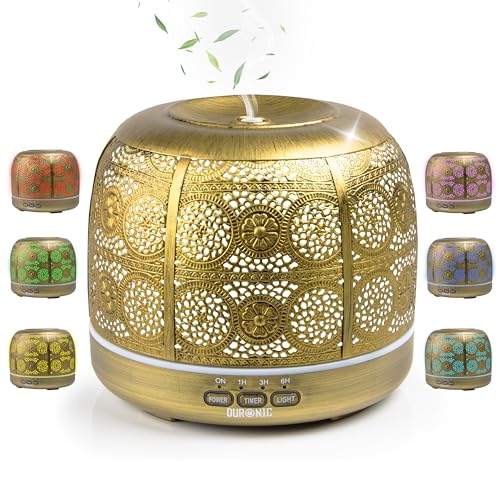 Duronic AD43 Aroma Diffuser, Diffuser mit 500 ml Wassertank, Diffusor für ätherische Öle, Raumduft als Lufterfrischer, Duftsprüher für Duftöl von Duronic