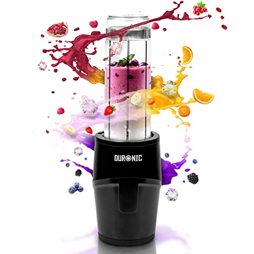 Duronic BL510 Mini-Standmixer, Mini Smoothie Maker, 500W Blender, Shake Mixer mit 570 ml Trinkflasche, Küchenhelfer, Hochleistungsmixer, Küchenmixer, für Protein Fitness Babynahrung Obst Saft von Duronic
