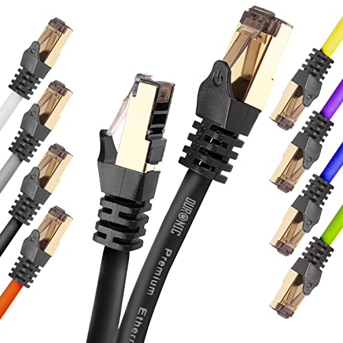 Duronic CAT8 BK 1 m Ethernet-Kabel | 40 Gbps Netzwerkabel | RJ45 Gigabit LAN Kabel Cat 8 | Patch Kabel 2000 MHz S/FTP Schirmung | TV Streaming Router Modem Switch Internetkabel 10 100 1000 Mbit Duronic CAT8 BK 1 m Ethernet-Kabel | 40 Gbps Netzwerkabel | RJ45 Gigabit LAN Kabel Cat 8 | Patch Kabel 2000 MHz S/FTP Schirmung | TV Streaming Router Modem Switch Internetkabel 10 100 1000 Mbit von Duronic