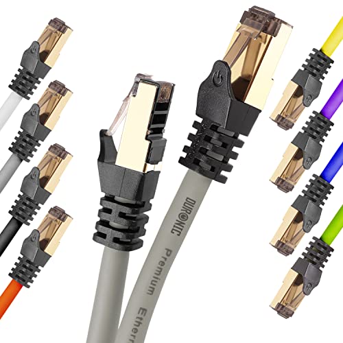 Duronic CAT8 GY 3 m Ethernet-Kabel | 40 Gbps Netzwerkabel | RJ45 Gigabit LAN Kabel Cat 8 | Patch Kabel 2000 MHz S/FTP Schirmung | TV Streaming Router Modem Switch Internetkabel 10 100 1000 Mbit Duronic CAT8 GY 3 m Ethernet-Kabel | 40 Gbps Netzwerkabel | RJ45 Gigabit LAN Kabel Cat 8 | Patch Kabel 2000 MHz S/FTP Schirmung | TV Streaming Router Modem Switch Internetkabel 10 100 1000 Mbit von Duronic