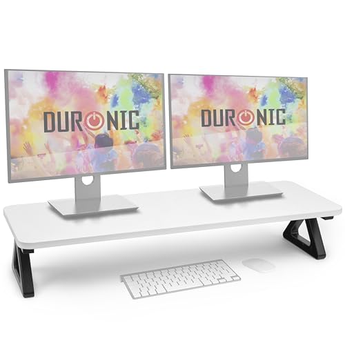 Duronic DM06-2 WE Monitorständer, 82 x 30 cm, Schreibtischaufsatz Erhöhung Bildschirmständer, Dual Monitor Riser Bildschirmerhöhung, 10 kg belastbar Duronic DM06-2 WE Monitorständer, 82 x 30 cm, Schreibtischaufsatz Erhöhung Bildschirmständer, Dual Monitor Riser Bildschirmerhöhung, 10 kg belastbar von Duronic