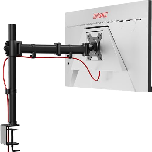 Duronic DM251X3 BK Monitorhalterung für 13 bis 27 Zoll (33-68 cm) Gebogene Flachbildschirme 8 kg Höhenverstellbar Neigbar Schwenkbar VESA Halterung Monitorarm von Duronic