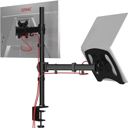 Duronic DM25L1X1 Monitor-Halterung 1 Monitor für 13-27 Zoll Flach & Curved und Laptop Ständer Gaming Bildschirm-Halterung 8kg, Monitor Tischhalterung Höhenverstellbar, Vesa halterung, Monitor-Arm Duronic DM25L1X1 Monitor-Halterung 1 Monitor für 13-27 Zoll Flach & Curved und Laptop Ständer Gaming Bildschirm-Halterung 8kg, Monitor Tischhalterung Höhenverstellbar, Vesa halterung, Monitor-Arm von Duronic