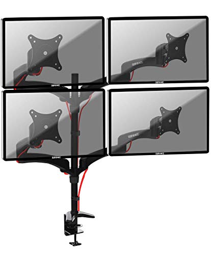 Duronic DM454 Monitorarm | Monitor Halterung 4 Bildschirme bis 27" Zoll | LCD LED Display Ständer bis 5 kg | Höhenverstellbar | Neigbar -90° bis +45° | Drehbar 360° | Monitorhalterung 4fach Arm VESA Duronic DM454 Monitorarm | Monitor Halterung 4 Bildschirme bis 27" Zoll | LCD LED Display Ständer bis 5 kg | Höhenverstellbar | Neigbar -90° bis +45° | Drehbar 360° | Monitorhalterung 4fach Arm VESA von Duronic