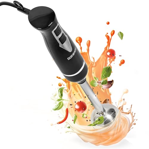 Duronic HB35B Stabmixer elektrischer, Pürierstab 350W, Edelstahl Rührstab, Handrührgerät, Ergonomischer Hand blender, Mixstab, Handmixer, Mixstab für Babynahrung, Suppe, Smoothies, Püree, Sauce von Duronic