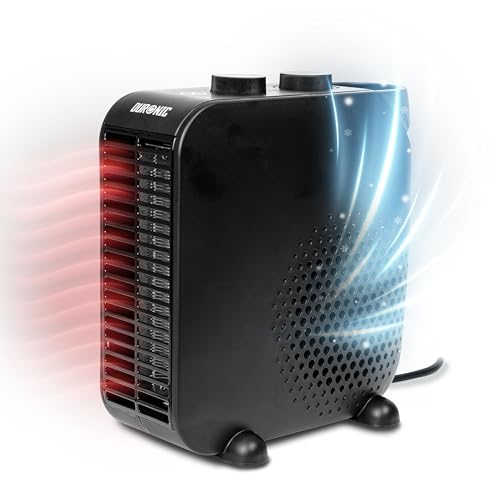 Duronic HV21 Heizlüfter, energiesparende Elektroheizung, Heizlüfter mit Überhitzungsschutz, 2000 Watt Heizung mit 2 Stufen, transportabler Heizkörper von Duronic