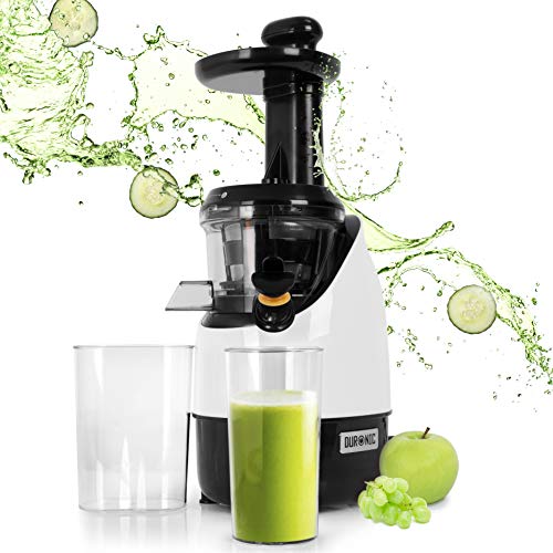 Duronic JE2 Slow Juicer | max. 220 Watt | langsam drehende Kaltpresse | elektrischer Entsafter | Maximaler Nährwert Frischere Nährstoffe und Vitamine für Obst und Gemüse von Duronic