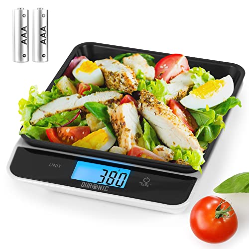 Duronic KS100 BK Küchenwaage, 5 kg Digitalwaage mit 1,2 L abnehmbarer Schüssel, 1 g grammgenau Präzision-Feinwaage, Haushaltswaage mit Tara-Funktion von Duronic