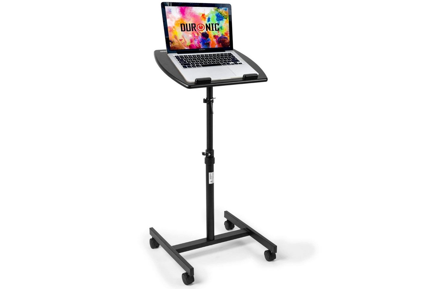 Duronic Laptoptisch, WPS27 Arbeitstisch, Laptoptisch 50 x 40 cm bis 10 kg, Computertisch mit Rollen, Höhenverstellbarer Projektortisch für Beamer, Sitz-Stehtisch Schreibtisch Rolltisch Beistelltisch Sofatisch von Duronic