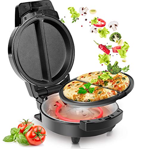 Duronic OM60 Omelette maker | Omlette Grill 600W | Antihaft-Kochplatte | Automatische Temperaturregelung | Für Omlettes, Calzone, Tortilla, Apfel- oder Maultaschen oder kleine Kuchen von Duronic