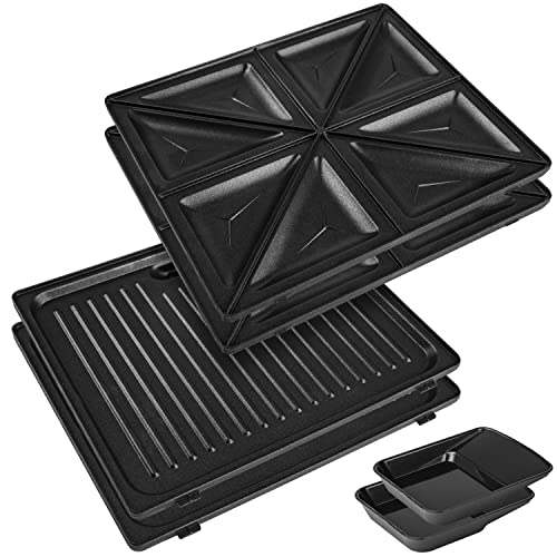 Duronic SM60SP Ersatzplatten für Waffeleisen, Sandwichtoaster, Tischgrill von Duronic