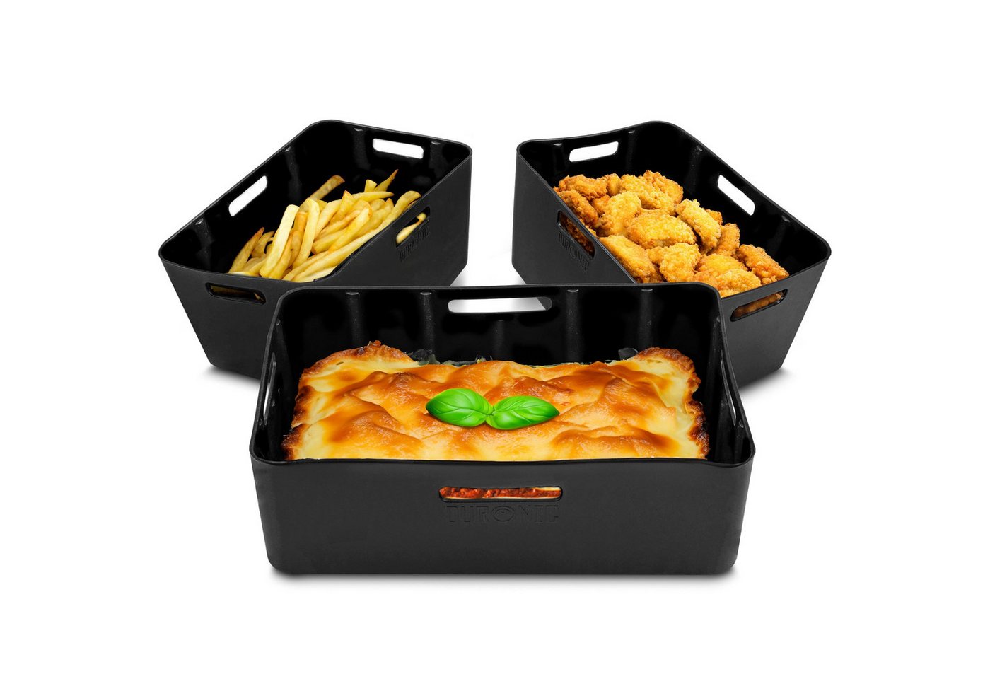 Duronic Silikonform AFL3 für Heißluftfritteuse, 3 Antihaft Silikoneinsätze für Airfryer, Wiederverwendbar, BPA-frei Duronic Silikonform AFL3 für Heißluftfritteuse, 3 Antihaft Silikoneinsätze für Airfryer, Wiederverwendbar, BPA-frei von Duronic